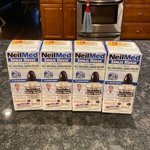 LOT of 4 NeilMed Sinus Rinse Bottle Starter Kit Exp 3/2029 Brand New